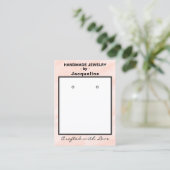 Blush Watercolor Earrings QR Code Visitekaartje (Staand voorkant)