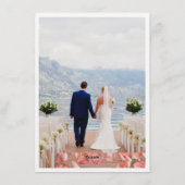 blush watercolor floral wedding invitation  kaart (Achterkant)