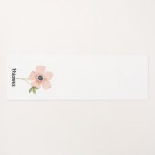 Blush Watercolor Flower Name Yogamat (Achterkant (horizontaal))