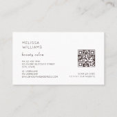 Blush Watercolor Kersenbloesem  | Qr Code Visitekaartje (Achterkant)