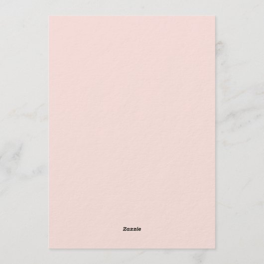 Blush Watercolor Meadow Wedding Kaart (Achterkant)