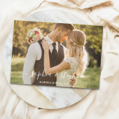 Blush Watercolor Roses Wedding Bedankkaart