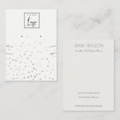 Blush Waterolor Confetti Logo Earring Ketting Visitekaartje (Voorkant / Achterkant)