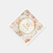 Blush Waterverf 80 Verjaardag servetten gepersonal (Hoek)