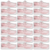 Blush Waterverf Agaat Transparant Gastadres Sticker (Voorkant)