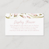 Blush Waterverf Bloemen Bruids Display Douche Informatiekaartje (Voorkant)