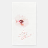 Blush Waterverf Bloemen bruiloft gastenhanddoek Servet (Voorkant)