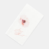 Blush Waterverf Bloemen bruiloft gastenhanddoek Servet (Hoek)
