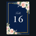 Blush waterverf Bloemen Goud lijst bruiloft Kaart<br><div class="desc">Een heerlijk bloemig lijst met waterverf blush roze bloemetjes. De tekst en kleuren op deze kaart kunnen gepersonaliseerd worden.</div>