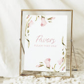 Blush Waterverf Bloemen Vrijgezellenfeest Favor Poster