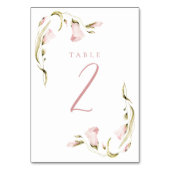 Blush Waterverf Bloemen Vrijgezellenfeest Plat Kaart (Voorkant)