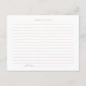 Blush Waterverf Bloemen Vrijgezellenfeest Recept K Informatiekaartje (Achterkant)