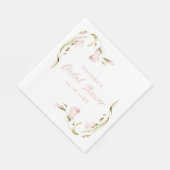 Blush Waterverf Bloemen Vrijgezellenfeest Servet (Hoek)