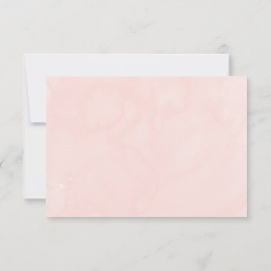 Blush Waterverf Bruiloft RSVP Kaart (Achterkant)