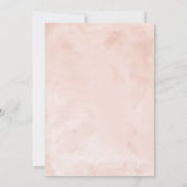 Blush Waterverf Burgundy Red Rose Wedding Kaart (Achterkant)