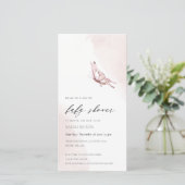 Blush Waterverf Butterfly Baby shower Uitnodigen Bedankkaart (Staand voorkant)