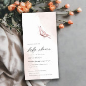 Blush Waterverf Butterfly Baby shower Uitnodigen Bedankkaart