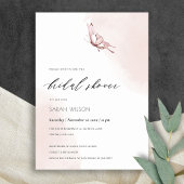 BLUSH WATERVERF BUTTERFLY VRIJGEZELLENFEEST INVITE BEDANKKAART
