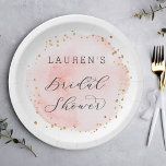 Blush Waterverf Cirkel Vrijgezellenfeest Papieren Bordje<br><div class="desc">Dit vrijgezellenfeesten papieren bord heeft een geschilderde waterverf cirkel in blush roze met faux gouden stippen accenten. Voor meer geavanceerde aanpassingen van dit ontwerp klikt u op de knop "Aanpassen". Overeenkomende objecten zijn ook beschikbaar.</div>