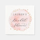 Blush Waterverf Cirkel Vrijgezellenfeest Servet (Voorkant)