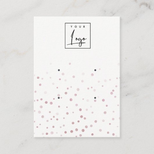 Blush Waterverf Confetti 2 Logo oorscherm Visitekaartje (Voorkant)