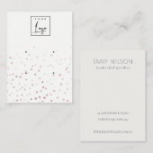 Blush Waterverf Confetti 2 Logo oorscherm Visitekaartje (Voorkant / Achterkant)