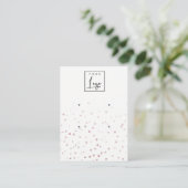 Blush Waterverf Confetti 2-staafscherm met veroude Visitekaartje (Staand voorkant)
