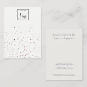 Blush Waterverf Confetti 2-staafscherm met veroude Visitekaartje (Voorkant / Achterkant)