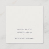 Blush Waterverf Confetti Band Ketting Display Vierkante Visitekaartje (Achterkant)