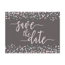 Blush Waterverf Confetti Bruiloft Save the Date