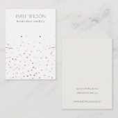 Blush Waterverf Confetti die Ketting afgeeft Visitekaartje (Voorkant / Achterkant)