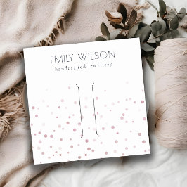 Blush Waterverf Confetti Hair Clip Display Vierkante Visitekaartje