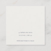 Blush Waterverf Confetti Hair Clip Display Vierkante Visitekaartje (Achterkant)