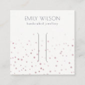 Blush Waterverf Confetti Hair Clip Display Vierkante Visitekaartje (Voorkant)