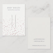 Blush Waterverf Confetti Hair Clip Display Visitekaartje (Voorkant / Achterkant)