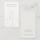 Blush Waterverf Confetti Hair Clip Display Visitekaartje (Voorkant / Achterkant)