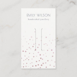 Blush Waterverf Confetti Hair Clip Display Visitekaartje