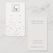 Blush Waterverf Confetti Logo 3 Veroorbaar beeldsc Visitekaartje (Voorkant / Achterkant)