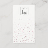 Blush Waterverf Confetti Logo 3 Veroorbaar beeldsc Visitekaartje (Voorkant)