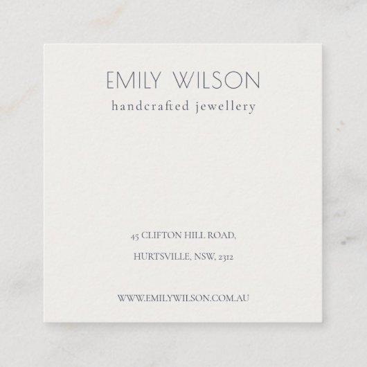 Blush Waterverf Confetti Logo Veroorbaar beeldsche Vierkante Visitekaartje (Achterkant)