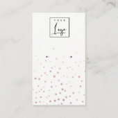 Blush Waterverf Confetti Logo Veroorbaar beeldsche Visitekaartje (Voorkant)