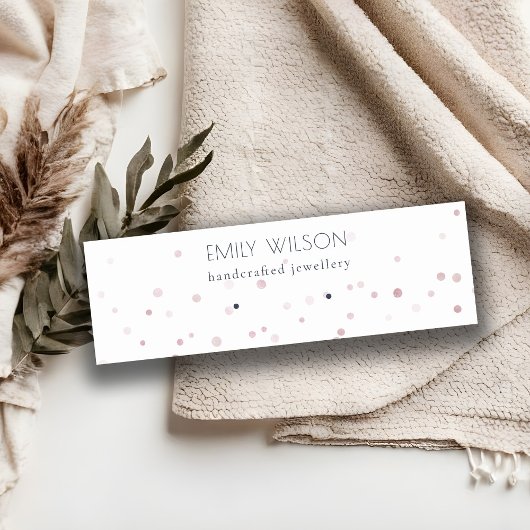 Blush Waterverf Confetti-staafscherm Mini Visitekaartje