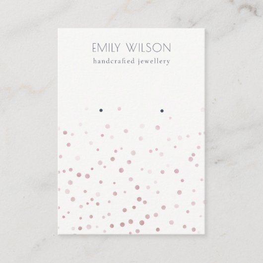 Blush Waterverf Confetti-staafscherm Visitekaartje (Voorkant)