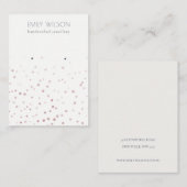 Blush Waterverf Confetti-staafscherm Visitekaartje (Voorkant / Achterkant)