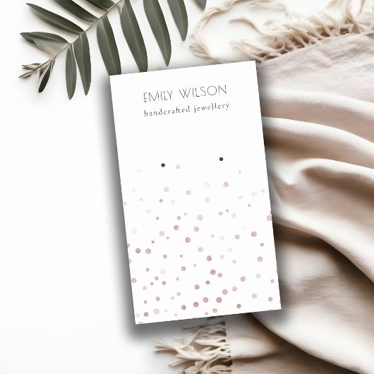 Blush Waterverf Confetti-staafscherm Visitekaartje