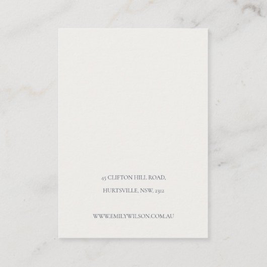 Blush Waterverf Confetti Veroorbaar Ketting beelds Visitekaartje (Achterkant)