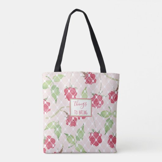  Blush Waterverf Dingen om mee te nemen Tote Bag (Achterkant)
