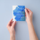 Blush waterverf Elegant Moderne Weddenschap Flyer (Hand)