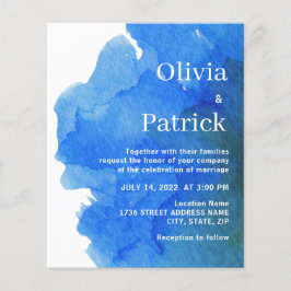 Blush waterverf Elegant Moderne Weddenschap Flyer