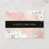 Blush Waterverf en marmer | Cadeaubon Kortingskaartje (Voorkant)